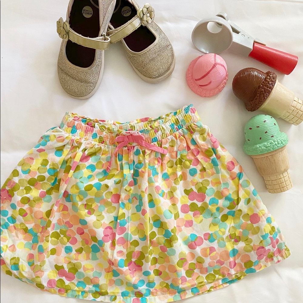 Genuine Kids little girl’s cotton confetti skirt